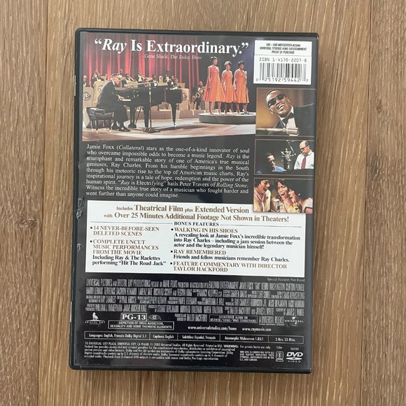 Ray Charles DVD Movie 2004 Jamie Foxx Universal Pictures Widescreen Extended Ver - Picture 3 of 10